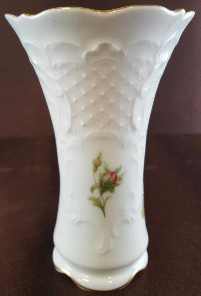 [45811054] Vase 13 cm Lindner Porzellan Anna Maria Moosrose gebraucht - sehr gut Bild 3