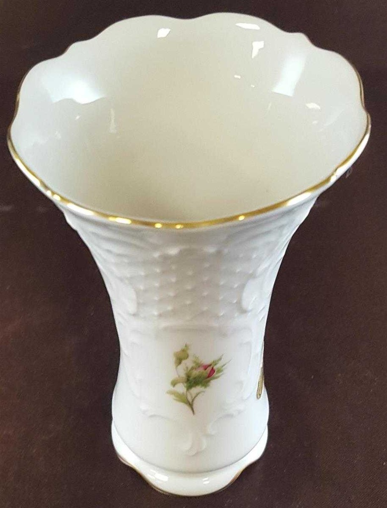 [45811054] Vase 13 cm Lindner Porzellan Anna Maria Moosrose gebraucht - sehr gut Bild 4
