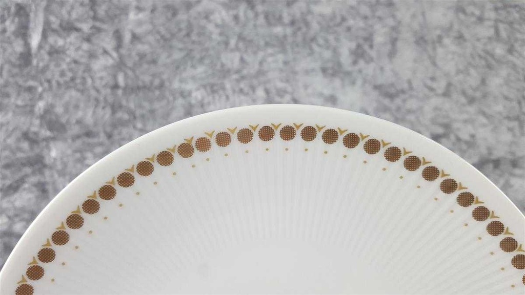 [458110540] Kuchenteller Dessertteller Golddekor 19,6 cm Mitterteich Form 650 Kreise gebraucht - akzeptabel Bild 2