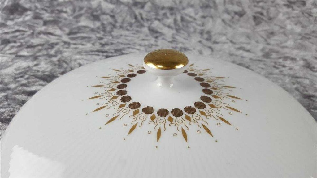 [458110545] Ersatzdeckel Deckel für Ragoutterrine Golddekor Mitterteich Form 650 Kreise gebraucht - gut Bild 2