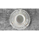 [458110581] Kaffeegedeck Goldrand Durchbrucharbeit 3tlg Burg Lindau gebraucht - sehr gut Bild 7