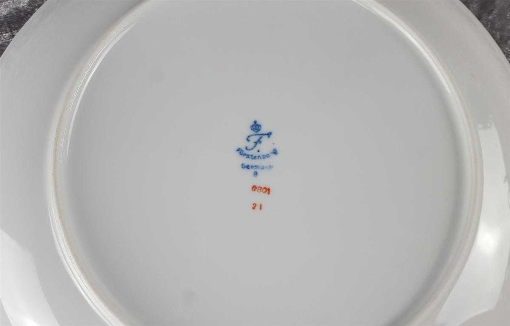 [458110590] Speiseteller Essteller Goldrand 24,6 cm Fürstenberg Schloß 644 0801 gebraucht - gut Bild 5