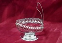 [458110592] Glas Schale blau Metallhalterung H 15 cm Bild 5