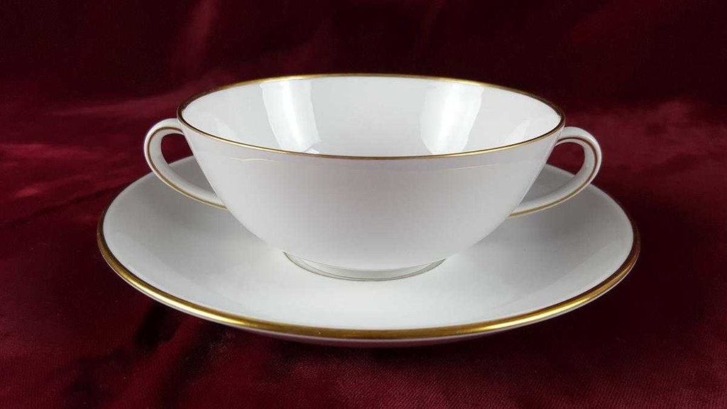 [458110595] Suppentasse mit Untertasse Goldrand Fürstenberg Schloß 644 0801 gebraucht - gut Bild 2