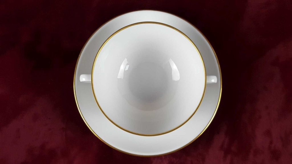 [458110595] Suppentasse mit Untertasse Goldrand Fürstenberg Schloß 644 0801 gebraucht - gut Bild 3