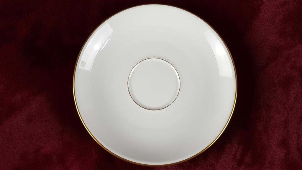 [458110595] Suppentasse mit Untertasse Goldrand Fürstenberg Schloß 644 0801 gebraucht - gut Bild 4