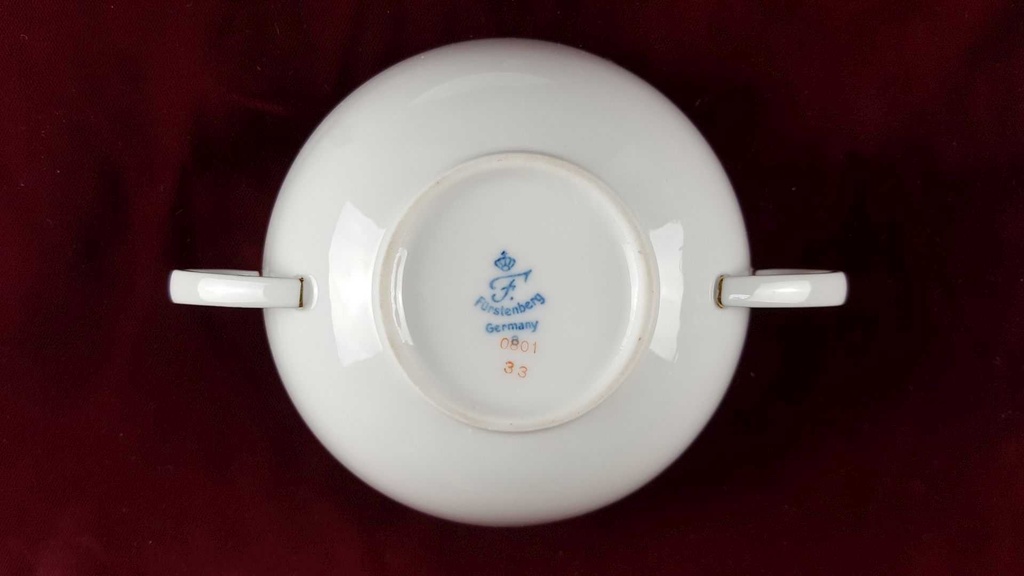 [458110595] Suppentasse mit Untertasse Goldrand Fürstenberg Schloß 644 0801 gebraucht - gut Bild 7