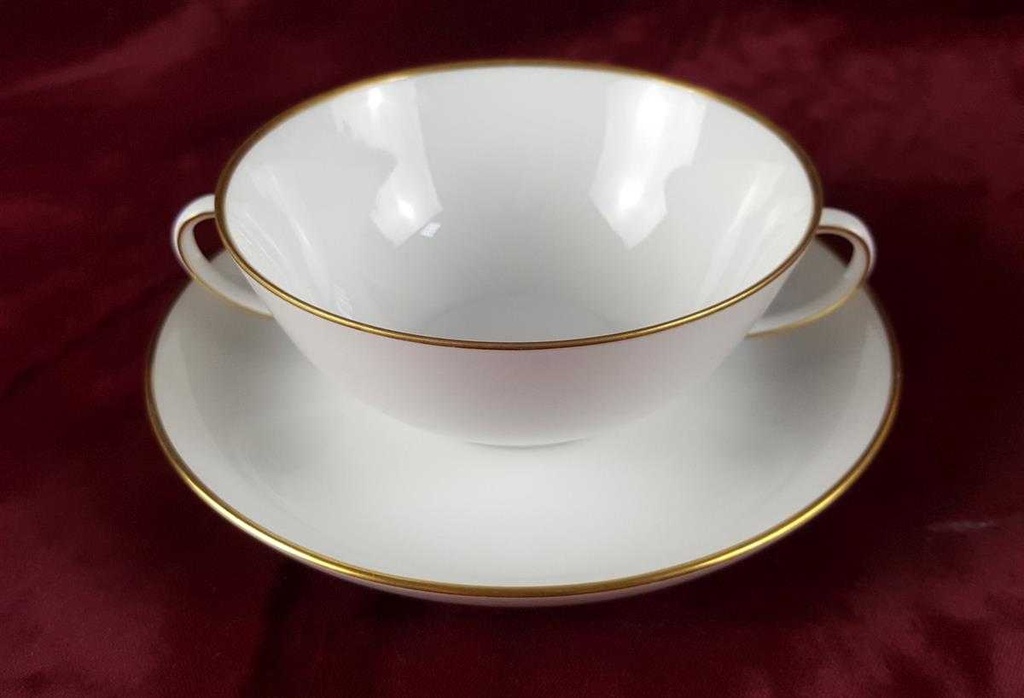 [458110598] Suppentasse mit Untertasse Goldrand Fürstenberg Schloß 644 01852 gebraucht - gut Bild 2
