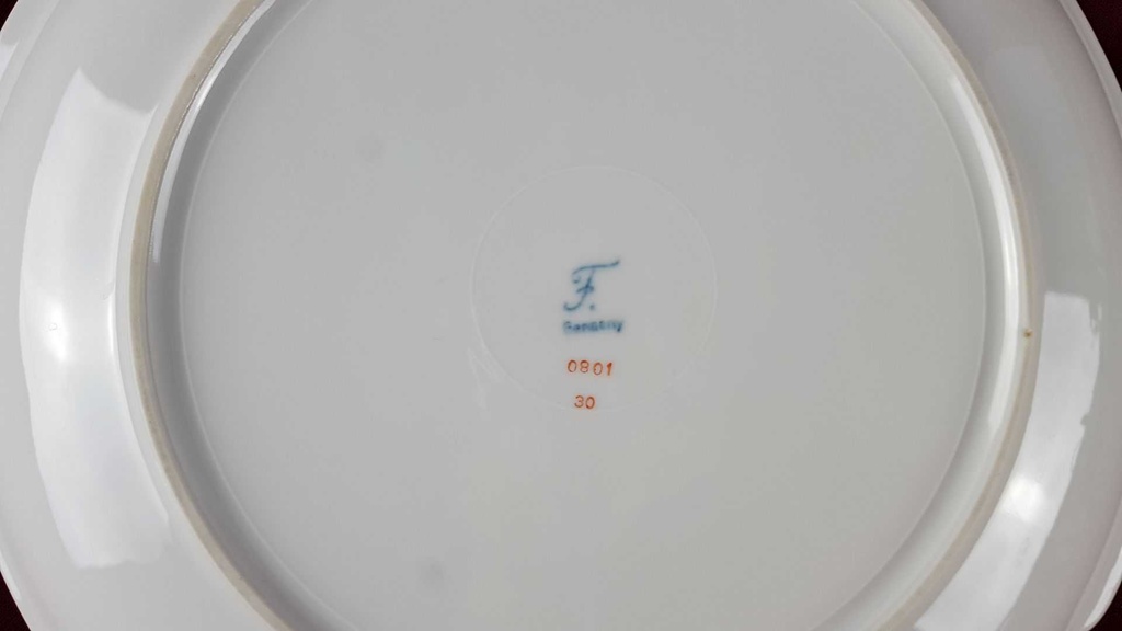 [458110599] Dessertteller Kuchenplatte Goldrand Fürstenberg Schloß 644 0801 gebraucht - gut Bild 4