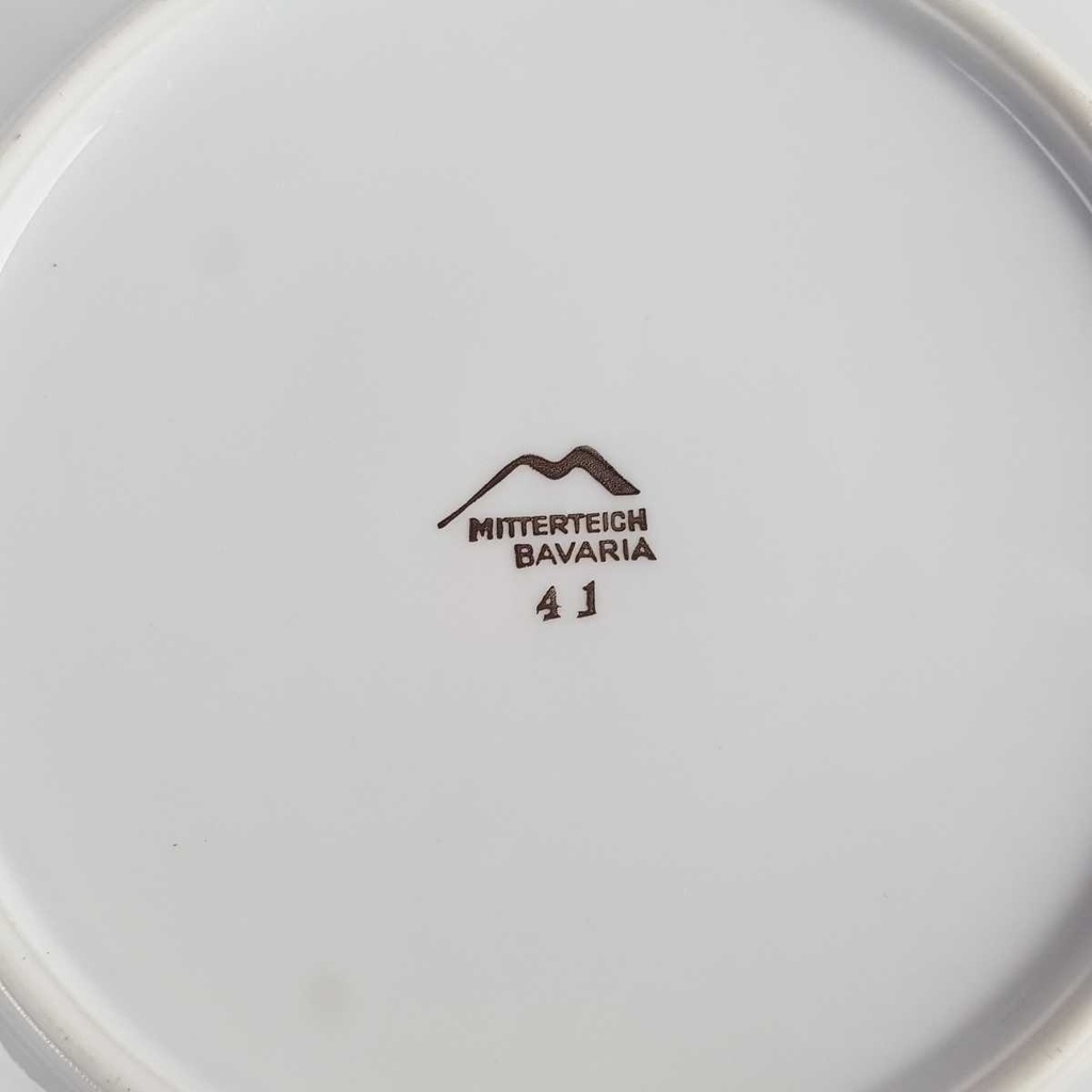 [45811061] Kuchenteller Dessertteller 19,5 cm Mitterteich Blau gold gebraucht - gut Bild 4