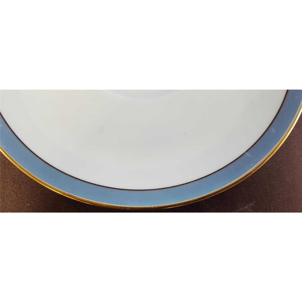 [45811062] Untertasse für Suppe Goldrand 15,7 cm Winterling Kirchenlamitz Blau mit gebraucht - gut Bild 2