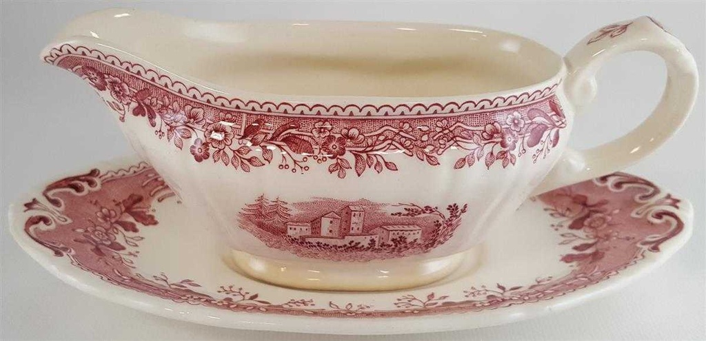 [45811074] Buttersauciere mit Teller Villeroy & Boch Burgenland Rot gebraucht - gut Bild 2