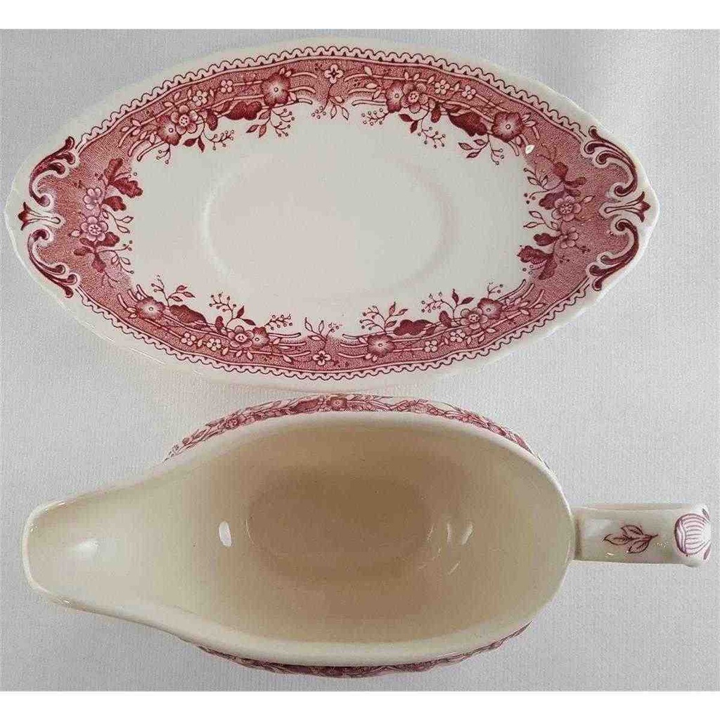 [45811074] Buttersauciere mit Teller Villeroy & Boch Burgenland Rot gebraucht - gut Bild 4