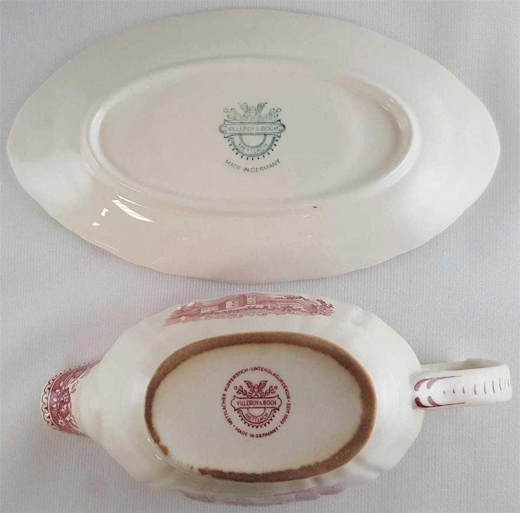 [45811074] Buttersauciere mit Teller Villeroy & Boch Burgenland Rot gebraucht - gut Bild 5