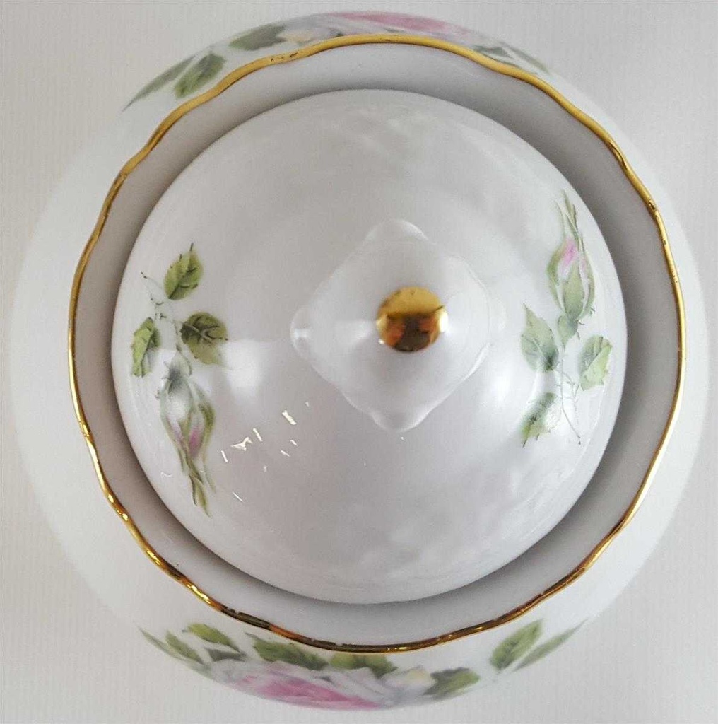 [45811078] Zuckerdose Schumann Arzberg Form Dresden Weiße Rose gebraucht - sehr gut Bild 3