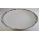 [45811084] Servierplatte Speiseplatte Fleischplatte Steakplatte 33x22,2 cm Marienbad Ingres Weiss Blumendekor Blumen gebraucht - akzeptabel Bild 3