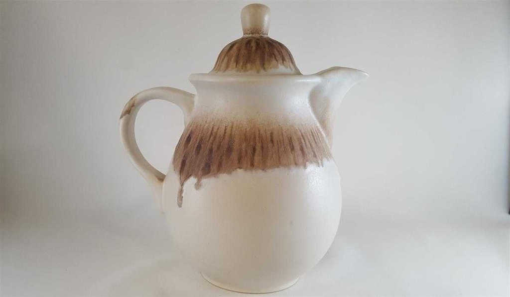 [45811096] Kaffeekanne Kanne 1,7 L Silberdistel Fayencen Sahara Braun gebraucht - sehr gut Bild 4