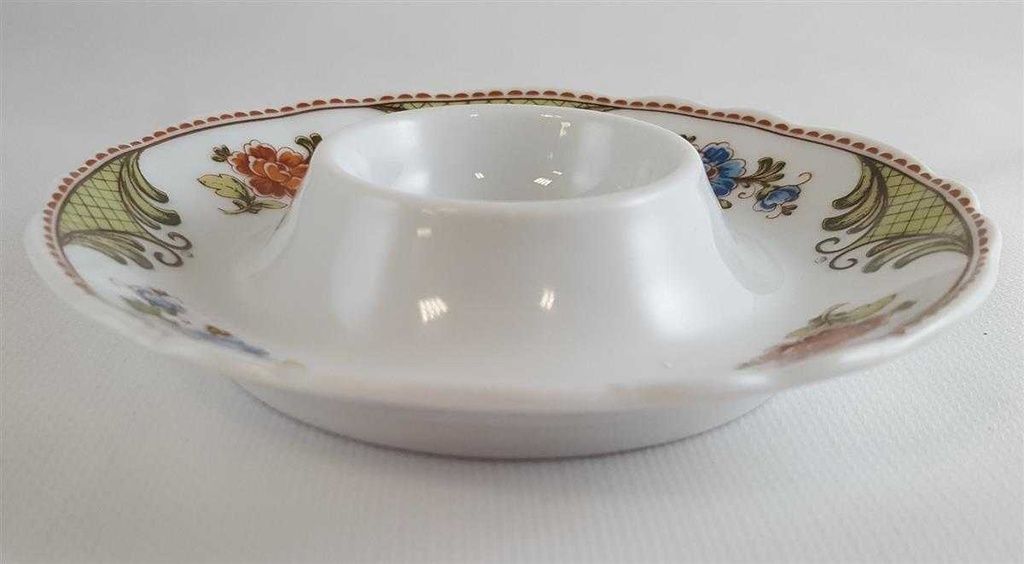 [45811113] Eierbecher mit Schalenablage Winterling Marktleuthen Braune & Blaue Blume gebraucht - gut Bild 2