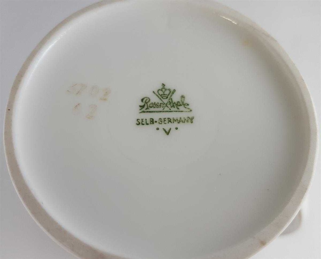[4581112] Milchkännchen Goldrand Rosenthal Form 2000 Ätzgoldrand mit Rauten 3702 Weiß gebraucht - sehr gut Bild 4