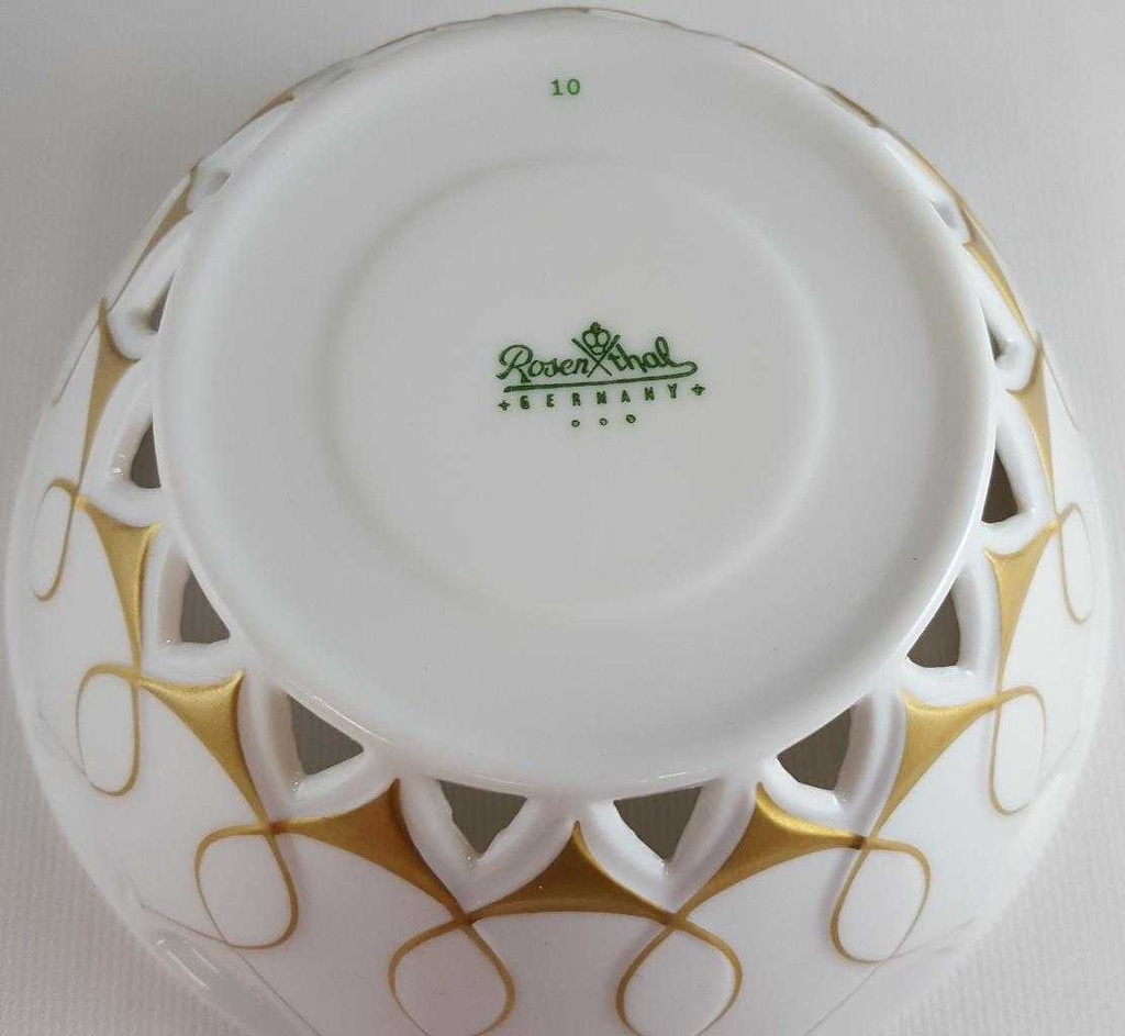 [4581113] Stövchen Rosenthal Lotus Goldsilhouette Björn Wiinblad gebraucht - gut Bild 4