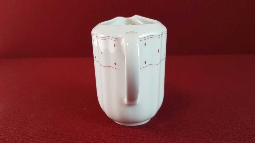 [45811146] Milchkännchen Marienbad Ingres Weiss Rote Rauten gebraucht - sehr gut Bild 4