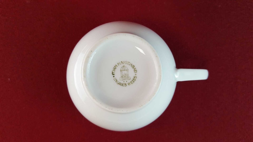 [45811148] Kaffeetasse Tasse Marienbad Ingres Weiss Rote Rauten Bild 4