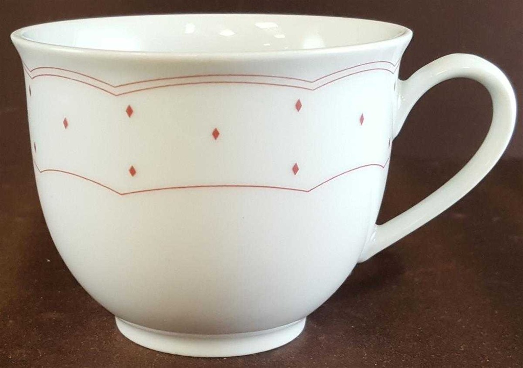[45811152] Kaffeegedeck 3tlg Marienbad Ingres Weiss Rote Rauten gebraucht - sehr gut Bild 3
