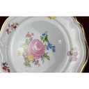 [45811157] Kuchenteller Dessertteller Goldrand 19,7 cm Schirnding Bavaria Blumenmuster mit gebraucht - gut Bild 3