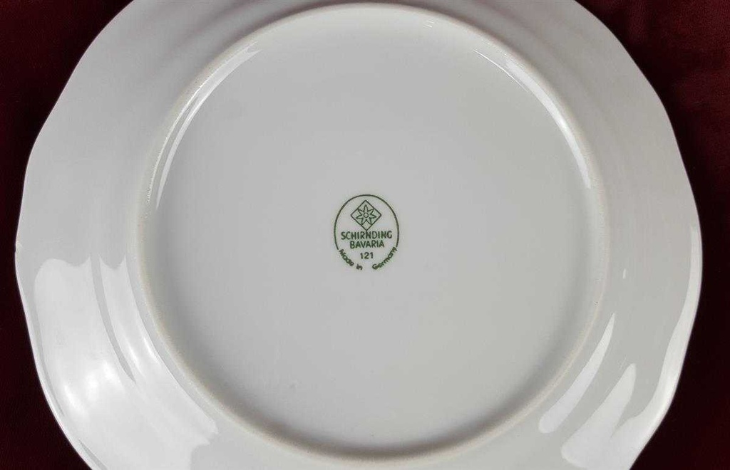 [45811157] Kuchenteller Dessertteller Goldrand 19,7 cm Schirnding Bavaria Blumenmuster mit gebraucht - gut Bild 5