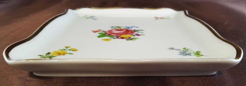 [45811160] Butterplatte Goldrand Schirnding Bavaria Blumenmuster mit gebraucht - gut Bild 3