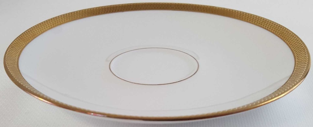 [45811177] Untertasse für Kaffee Goldrand 14,8 cm Eschenbach Alte Formen weiß mit gebraucht - sehr gut Bild 2