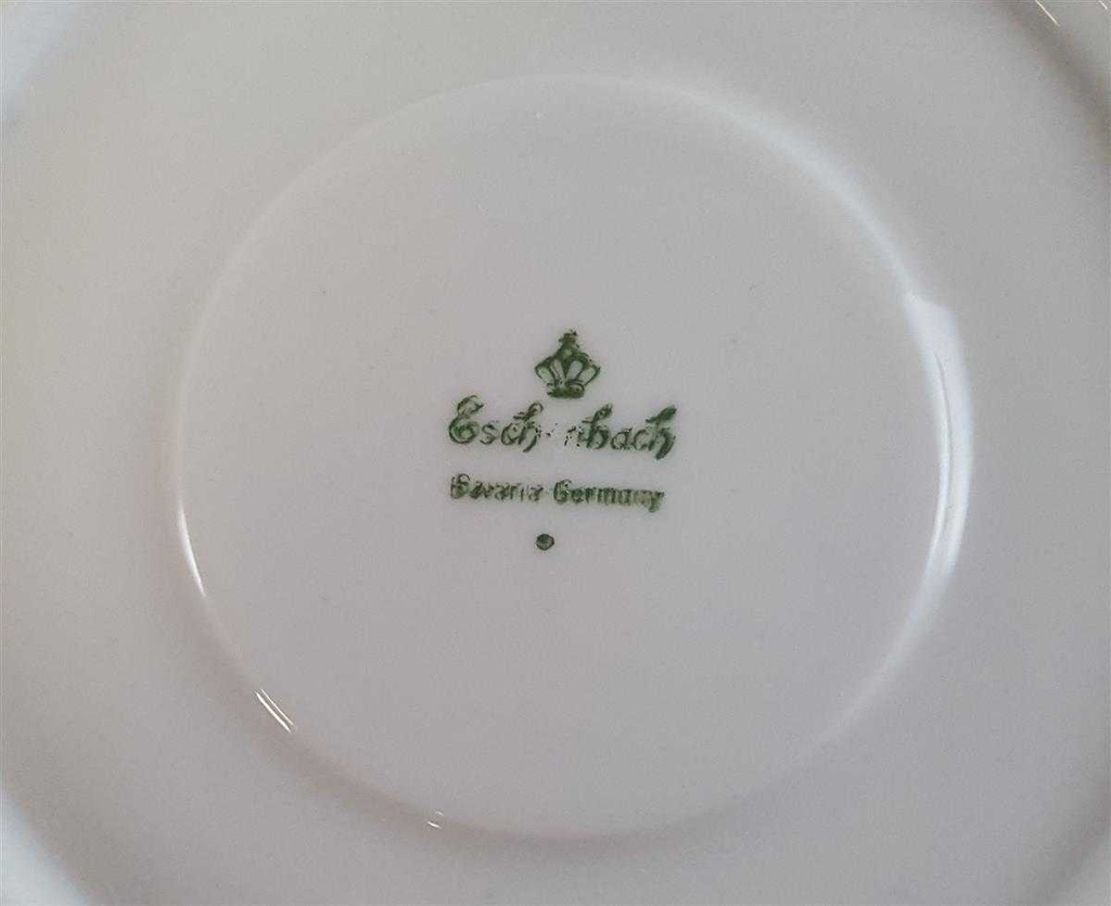 [45811177] Untertasse für Kaffee Goldrand 14,8 cm Eschenbach Alte Formen weiß mit gebraucht - sehr gut Bild 4