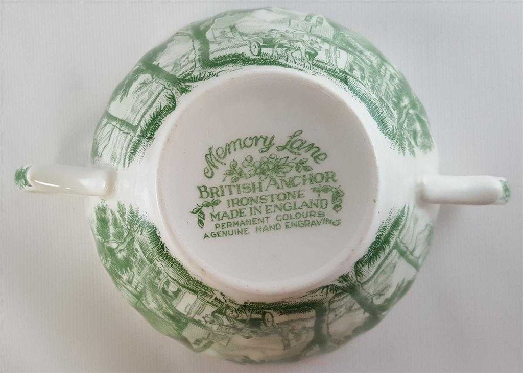 [45811181] Suppentasse British Anchor Hocking Memory Lane Grün gebraucht - sehr gut Bild 4
