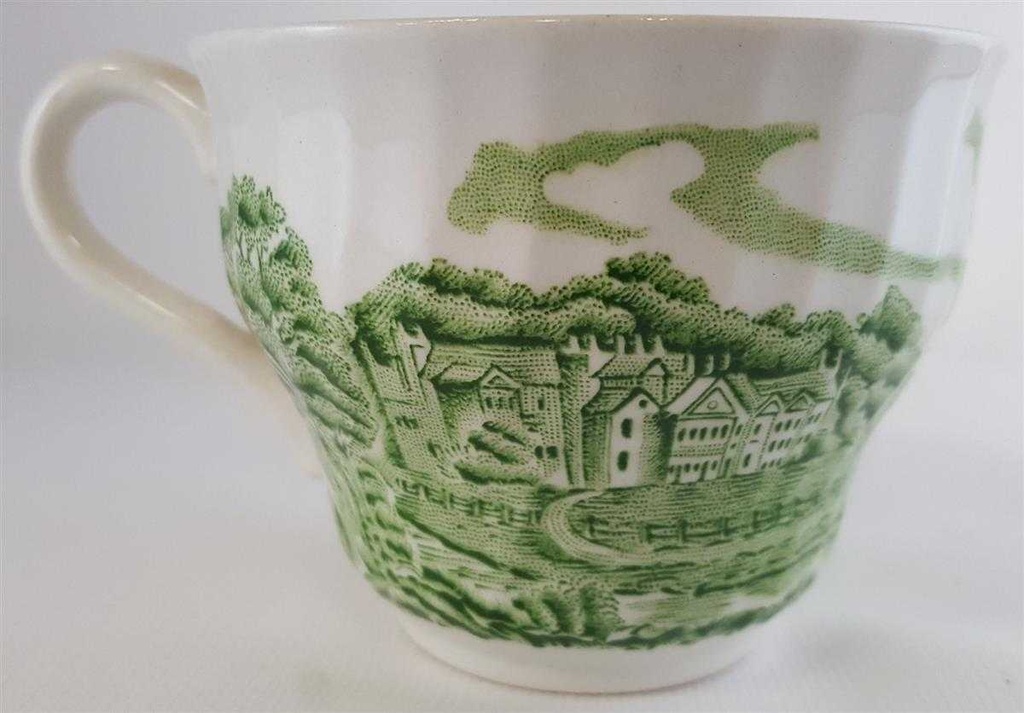 [45811184] Kaffeetasse Milchkännchen Tasse Barratts Old Castle Grün gebraucht - gut Bild 2