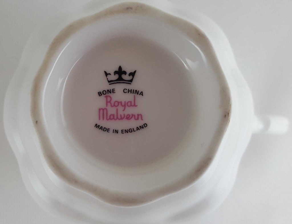 [45811196] Kaffeetasse Tasse Royal Malvern Blaue Blumenranke Blau gebraucht - sehr gut Bild 4