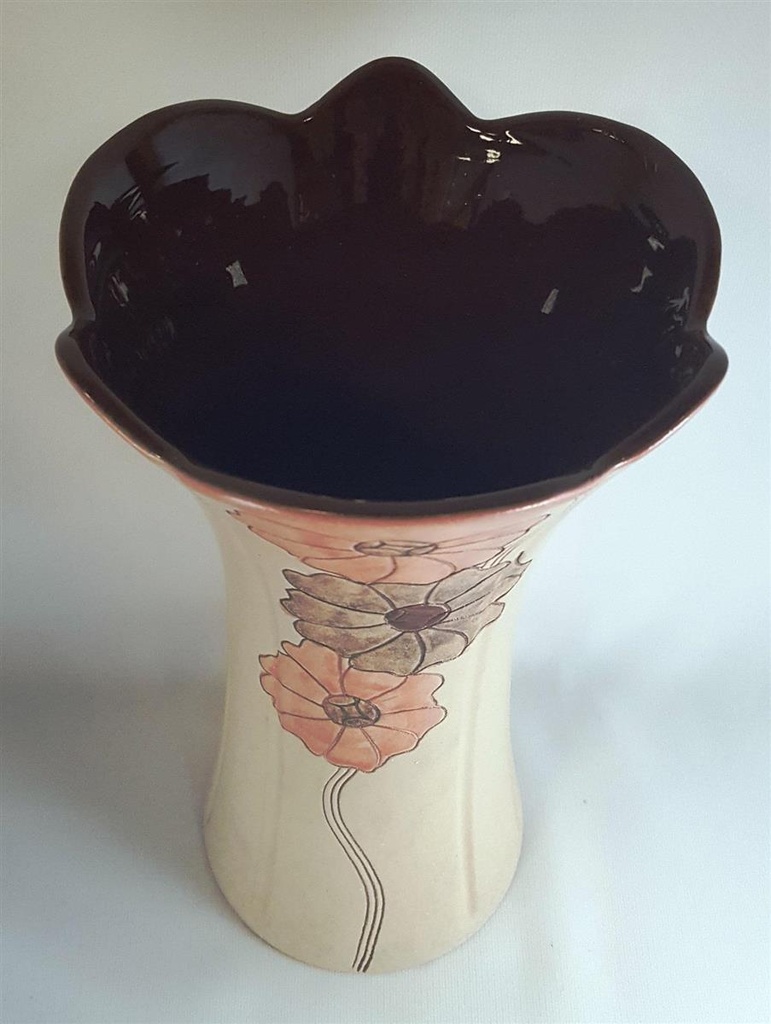 [45811207] Keramik Vase Made in W. Germany H 29,6 cm Bild 3