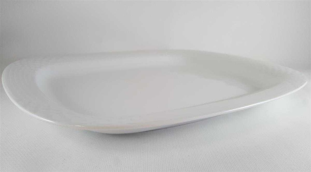 [45811210] Servierplatte Speiseplatte Fleischplatte Steakplatte klein 30x26 cm Hutschenreuther Scala Weiß gebraucht - gut Bild 4