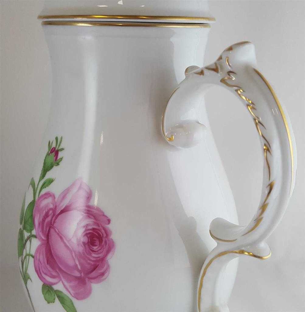 [45811223] Kaffeekanne 1,3 L Fürstenberg Alt Rote Rose 02171 gebraucht - sehr gut Bild 4