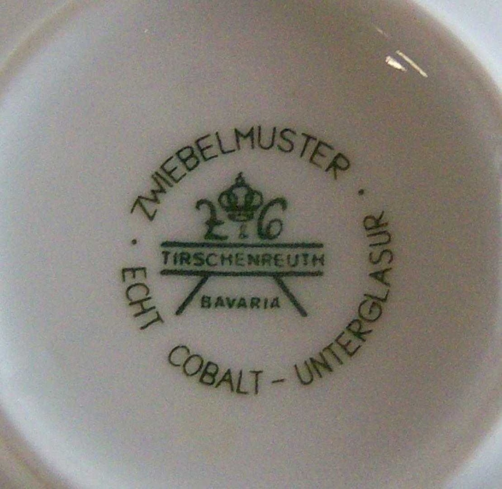 [45811225] Zuckerdose Marmeladendose Unterglasur Tirschenreuth Zwiebelmuster Echt Cobalt Bild 3