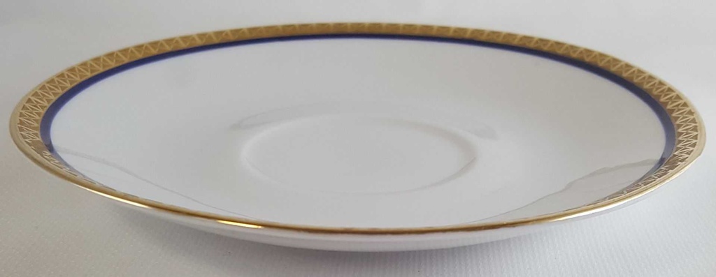 [45811232] Untertasse für Kaffee 14,8 cm Winterling Kirchenlamitz Kobalt goldene Bordüre gebraucht - gut Bild 2