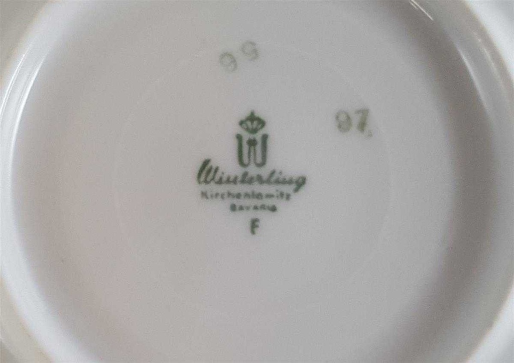 [45811232] Untertasse für Kaffee 14,8 cm Winterling Kirchenlamitz Kobalt goldene Bordüre gebraucht - gut Bild 3