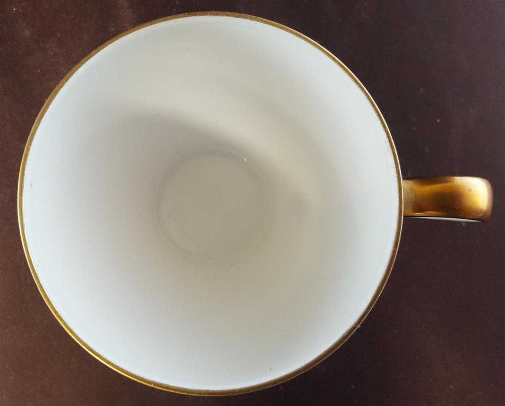 [45811254] Kaffeetasse Tasse Goldrand Eschenbach weiß mit gebraucht - gut Bild 4