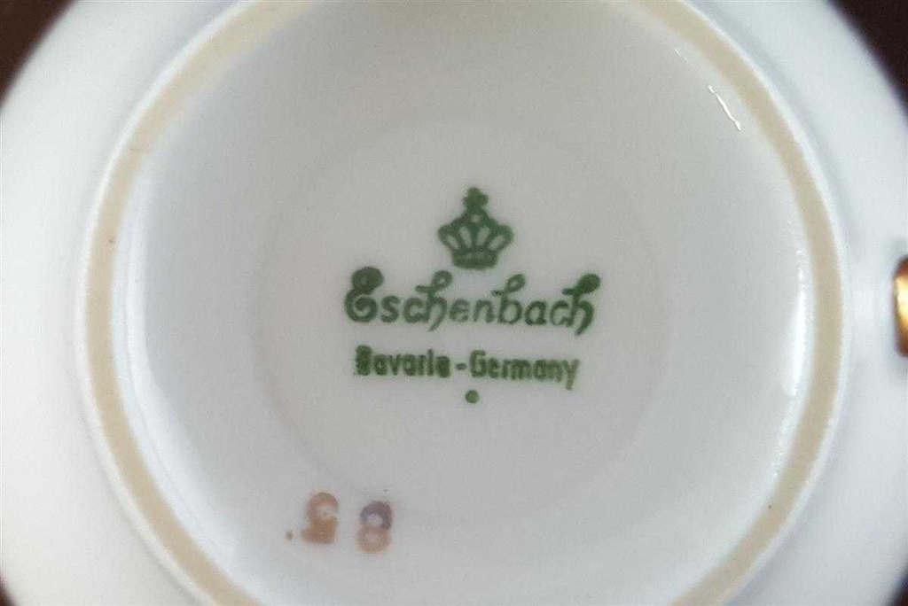[45811254] Kaffeetasse Tasse Goldrand Eschenbach weiß mit gebraucht - gut Bild 5