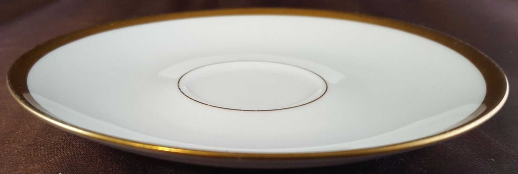 [45811255] Untertasse für Kaffee Goldrand 14 cm Eschenbach weiß mit gebraucht - gut Bild 2
