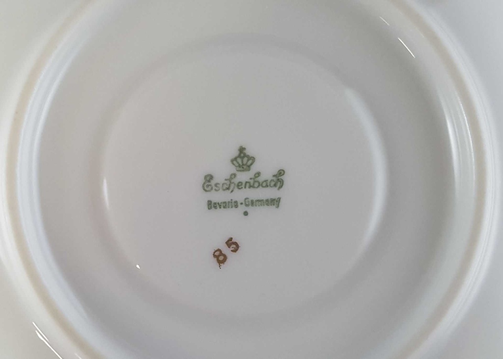 [45811255] Untertasse für Kaffee Goldrand 14 cm Eschenbach weiß mit gebraucht - gut Bild 3