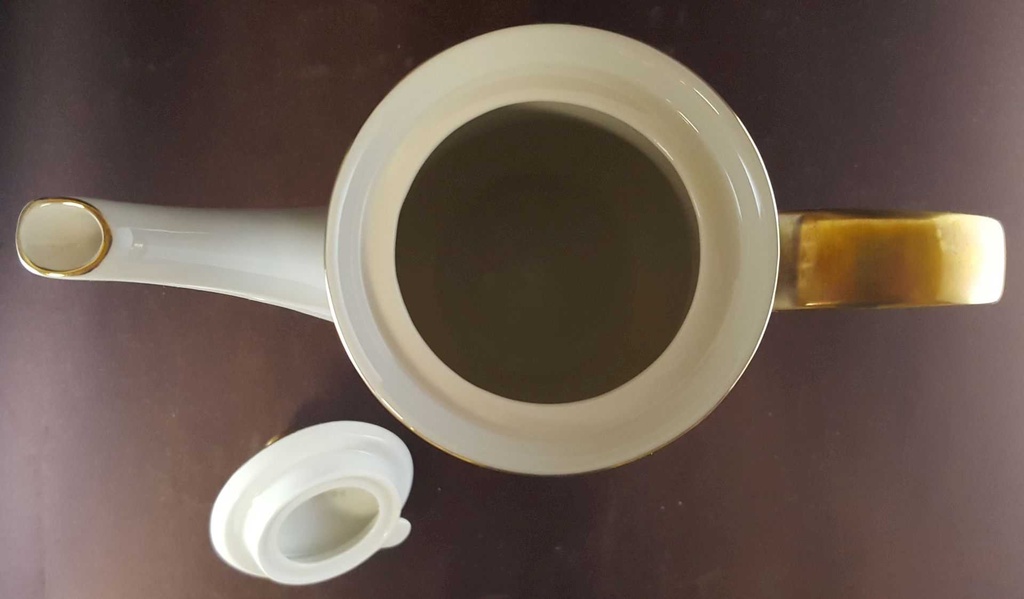 [45811260] Kaffeekanne 1,3 L Winterling Kirchenlamitz Kobalt goldene Bordüre gebraucht - sehr gut Bild 4