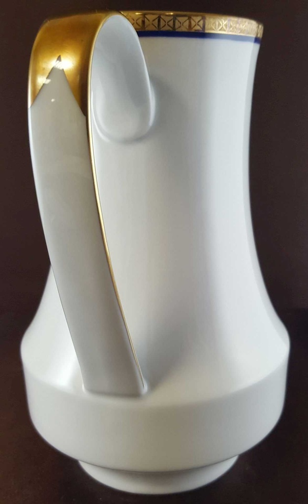 [45811260] Kaffeekanne 1,3 L Winterling Kirchenlamitz Kobalt goldene Bordüre gebraucht - sehr gut Bild 6
