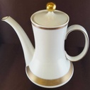 [45811261] Kaffeekanne Goldrand 1,3 L Eschenbach Alte Formen mit blau gebraucht - sehr gut Bild 2
