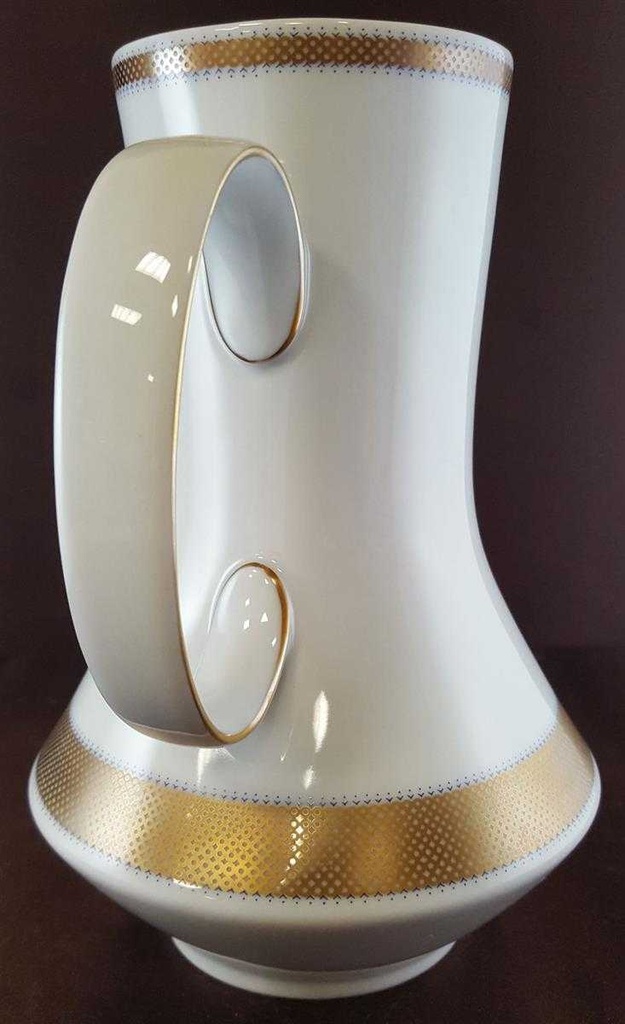 [45811261] Kaffeekanne Goldrand 1,3 L Eschenbach Alte Formen mit blau gebraucht - sehr gut Bild 6
