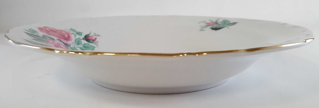 [45811267] Suppenteller Goldrand 22,4 cm Winterling Kirchenlamitz Rosendekor mit gebraucht - gut Bild 3